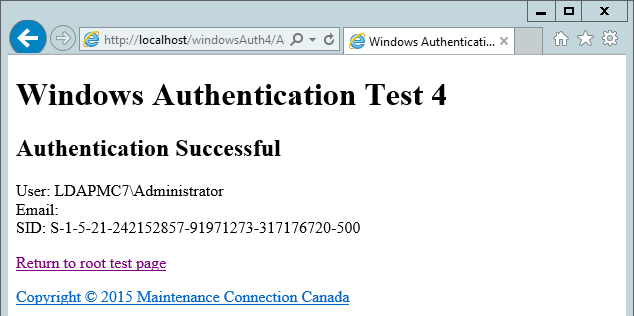 Fourth Authentication Test (Success)